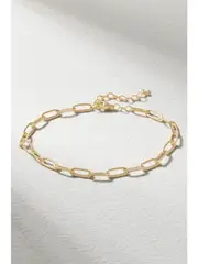 [Mateo] Mateo - Paperclip Chain 14-karat Gold Bracelet - One size One size Gold
