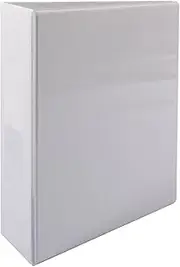 Marbig A4 Polypropylene Clearview 4D Ring Binder, 25 mm Width, White