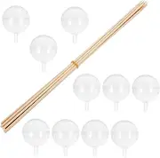 TEHAUX 1 Set Chocolate Crystal Ball Clear Chocolate Truffle Case Clear Round Chocolate Case Mini Chocolate Clear Christmas Ornaments Fillable Stand Clear Chocolate Case