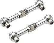 XYWHPGV RC Front/Rear Steering Linkage Servo Link Pull Rod Turnbuckle 38mm 2PCS (Silver Tone)(e934d af7fc 068da b105b 2c433 192d1