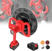 Hand-Held Concrete Plaster Machine, Wall Smoothing Polishing Machine, Speed:80~200r/ Min, Two-Handle Holding, Gear Digital Display, with 1-9 Adjustable Speed, for Grinding/Putty,Battery×1