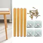 4Pcs Wood Furniture Legs Wood Table Legs Premium Replacement with Screws