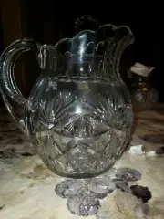 "7" IN TALL AMERICAN BRILLIANT CUT PITCHER CIRCA 1915.