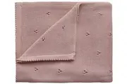 Mushie: Knitted Blanket - Pointelle Blush