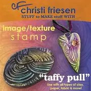 AVES Co Rubber Texture Clay Stamps Taffy Pull- Make an Impression with Christi Friesen Stamps, Taffy Pull Texture - Add Playful Texture to Your Clay Art with Rubber Stamp