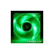 EverCool 80mm x 80mm x 35mm 3 Green LED Crystal Case Fan (CLB8035-LD3)