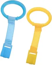 KAILIKETIY 4Pcs Crib Pull Rings Sturdy Stand Up Exercise Rings Walking Support Safe and Lightweight Playpen Accessories for Development