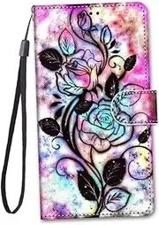 FUNNETOYU 1 PC Drop Phone Case with Multi Purpose Holder for PU Material Stand Card Slots Scratch Drop Protection Unique Pattern Design