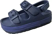 [WUROSO] Toddler Buckle Sandals Open Toe Water Sandal with Adjustable Back Strap for Boys Girls