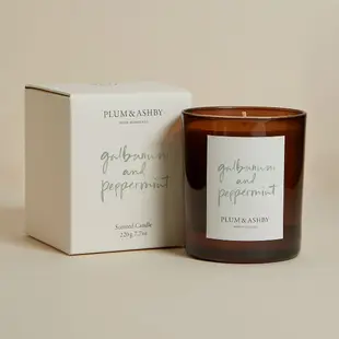 英國製 Plum & Ashby 文學棕罐 香氛蠟燭 薄荷白松香 廠商直送