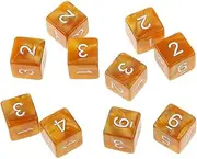 Set of 10 Six Sided D6 Dice for Gaming