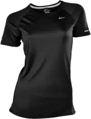 NEW NIKE [M] Women's Miler REFLECTIVE Running Shirt-Black 506314-010