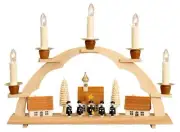 Light Arch With Carolers Natural Electric Hxw 19, 5x42cm New Deco