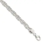 Sterling Silver Polished Fancy Link Bracelet 7.5" 4.58gm Gift for Mother