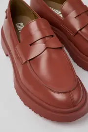 Walden Red Leather Moccasin for Men