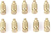 Brass Mist Nozzles, Atomization Spray Fogging Sprinkler Head Brass Fog Mist Nozzles Misting Fogging Spray for Garden, Patio, Greenhouse