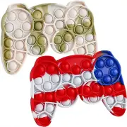 2PCS Game Console Push Pop Bubble Fidget Sensory Toys, Soft Silicone Game Cont