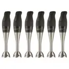 Brentwood Hand Blender 2 Speed Stainless Steel Blade Black Comfort Grip, 6 Pack