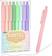 Shuttle Art Coloured Retractable Pastel Gel Ink Pens, 8 Colours Gel Writing Pens, Cute Pens 0.7mm Fine Point Quick Drying for Writing, Drawing, Journaling, Notes-Taking, School Office Home