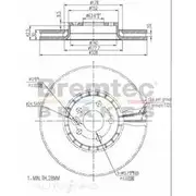 Bremtec Euro-Line GeoZinc Coated Brake Rotor - BDR21980EL
