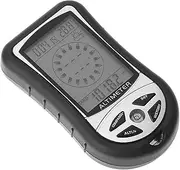 Electronic Altimeter - 8 in 1 Altimeter Handheld Compass Barometer Temperature Gauge | Portable Device with Backlight | Time Clock for Hiking, Mountaineering