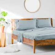1000TC Cotton Rich Sheet Set King Size 180X203cm in Blue by Ardor-Blue/King