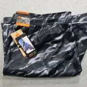 AND1 Offense Athletic Gym Shorts Mens 2XL Black Gray 8" Inseam Drawstring