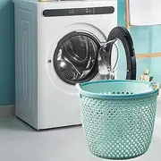 Plastic Laundry Hamper,Flexible Laundry Basket,Laundry Hamper with Handles,Dirty Clothes Storage Basket for Clothes,Bedroom and Storage (Blue)