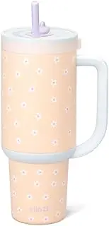 [Ello] Oasis 40 oz Tumbler with Handle & Retracting Straw | Reusable Insulated Stainless Steel Cup 100% Leakproof, Gifts for Teens Women Men | Keeps Cold for 20 Hours, Cup Holder Friendly, Daisies