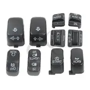 Hand Control Switch Housing Buttons Caps For Harley Touring Electra Road Street Glide SOFTAIL DYNA FLHT FLHX FLHTC FLTRX 96-13 Black