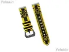 Yellow & Black Skull Crossbones Leather Band Strap for Fitbit Versa 3 4 Sense 2