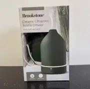 Brookstone Ceramic Ultrasonic Aroma Diffuser Green