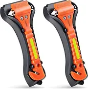 Luxtude Car Window Breaker, Glass Breaker, Window Breaker Seatbelt Cutter, Car Escape Tool, Emergency Glass Hammer, Window Punch Seatbelt Cutter, Life Rescue Tools Kit, 2 Packs