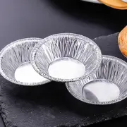 100 Pcs Mini Aluminum Tart Tins Small Pans Egg Mold Jelly Molds for Baking