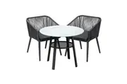 Livsip 3PCS Outdoor Dining Setting Marble-style Table