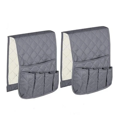 2 Pack Non-Slip Couch Sofa Chair Armrest Organizer 5 Pockets Armchair Caddy S...