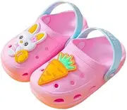 [Stardust] Kids Girls Boys Cute Toddler Clogs Slip On Garden Clogs Summer Non-Slip Lightweight Girls Boys Slide Sandals Slippers Garden Shoes