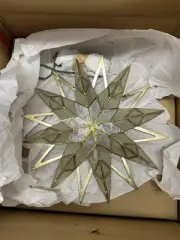 Balsam Hill Double-Sided Starburst Capiz Gold Tree Topper