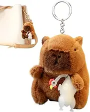 Capybara Keyring Plush - Capybara Plushs Toy With Keychain | Adorable Barbecue Series Animal Keychains | Capybara Plush Keychain | Capybara Plush Toys For Daily Use, Outdoor Commute