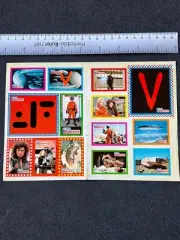 Ultra RARE 1983 Stickers Sheet V The Visitors Series Unseen cards Alien Show B
