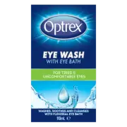 Optrex Eye Wash with Eye Bath 110mL Soothes Cleanse For Tired Uncomfortable Eyes