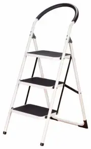 3 Step Ladder Stool Combo with Handgrip – Anti-slip Folding Step Stool, Three Ti