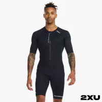 在飛比找momo購物網優惠-【2XU】男 Aero全拉鍊式三鐵衣(黑/白)