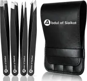 Eyebrow Tweezer Set for Women & Men - Professional Slant and Pointed Tweezers Se