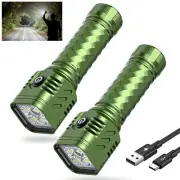 Flashlights Rechargeable High Lumens, 4X Super Bright LED Flashlight, 3000L P...