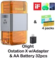 Olight Ostation X 3-in-1 AA Battery Charger, Adapter/4 Battery Packs (32 Batteri