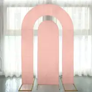 2 DUSTY ROSE Fitted Spandex Open Arch Double Sided Backdrop STAND COVERS Party