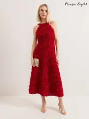 Phase Eight Red Angeline Midaxi Dress (F93041) | $1,151