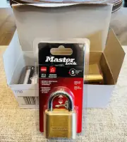 New MASTER LOCK 175D Resettable Weather Resistant Combination Locks Box Of 4!!!