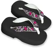 Hajime(一歩) [One Step] [Hajime] Geta Geta Clogs, Soft and Water Resistant, Sponge, XS Black/Spider (Spider/XS), spider, 18.5 cm